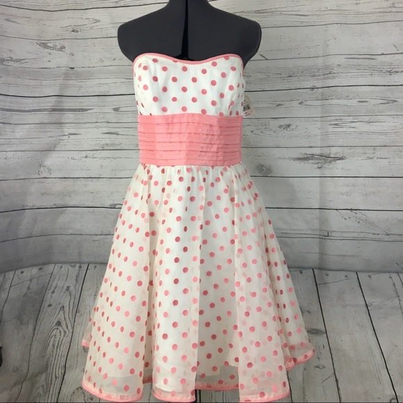 Betsey Johnson Dresses & Skirts - CCO Betsey Johnson polka a dot evening dress VTG